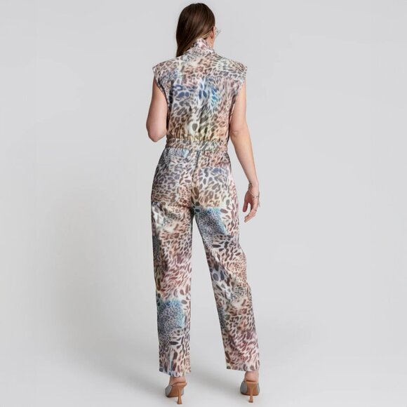 One Teaspoon leopard animal spotted print OLIVIA sleeveless jumpsuit XXS NEW - Picture 3 of 6